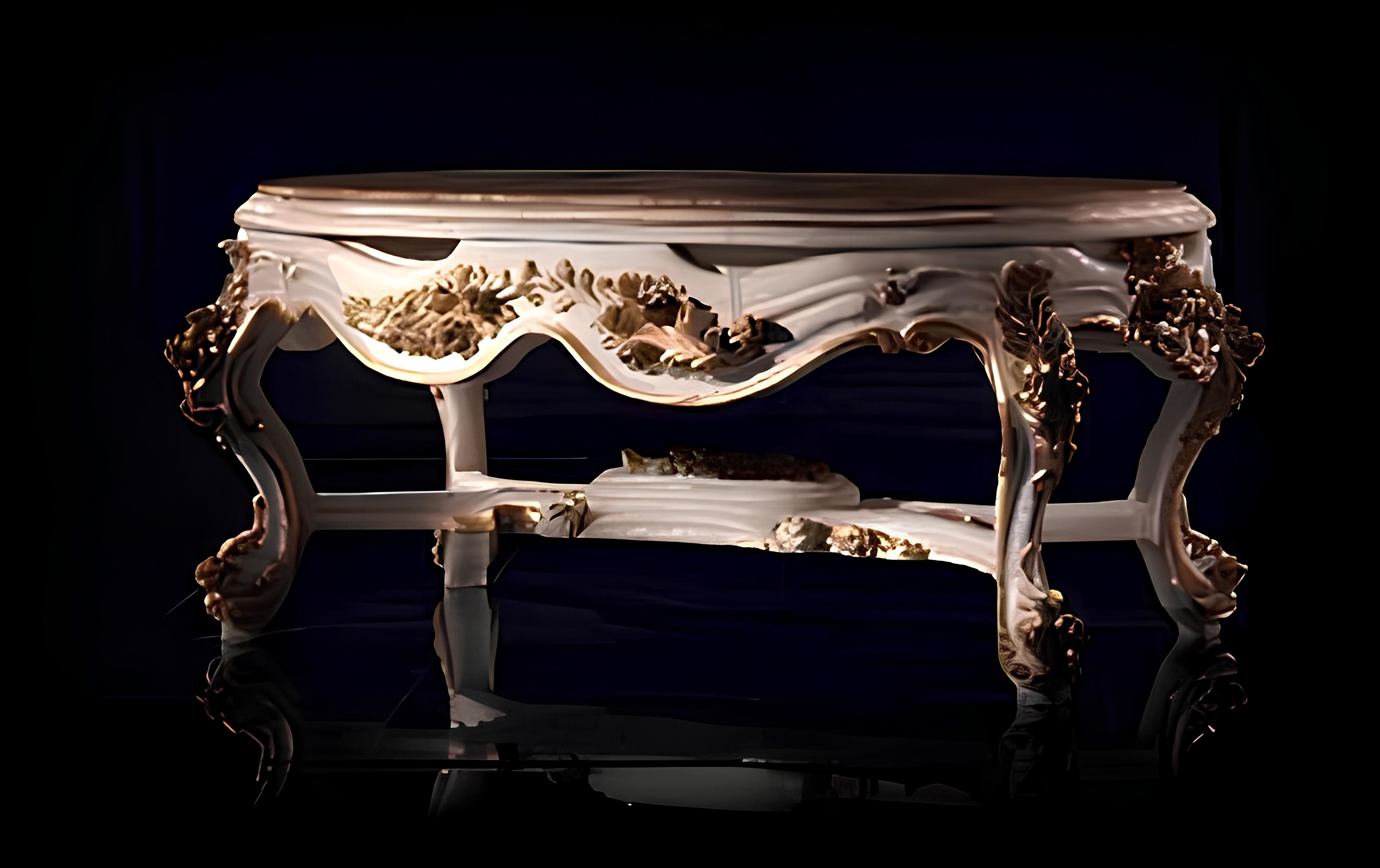 JVmoebel Couchtisch Eleganter Kaffee Tisch Wohnzimmer - Italienische Barock Мебель (Couchtisch), Made in Europa