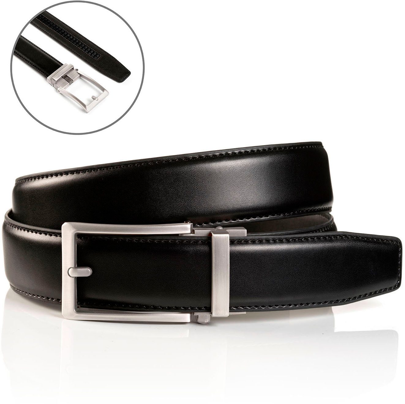 MONTI Ledergürtel 3,5 cm breit, Klassisch-Business, günstig online kaufen