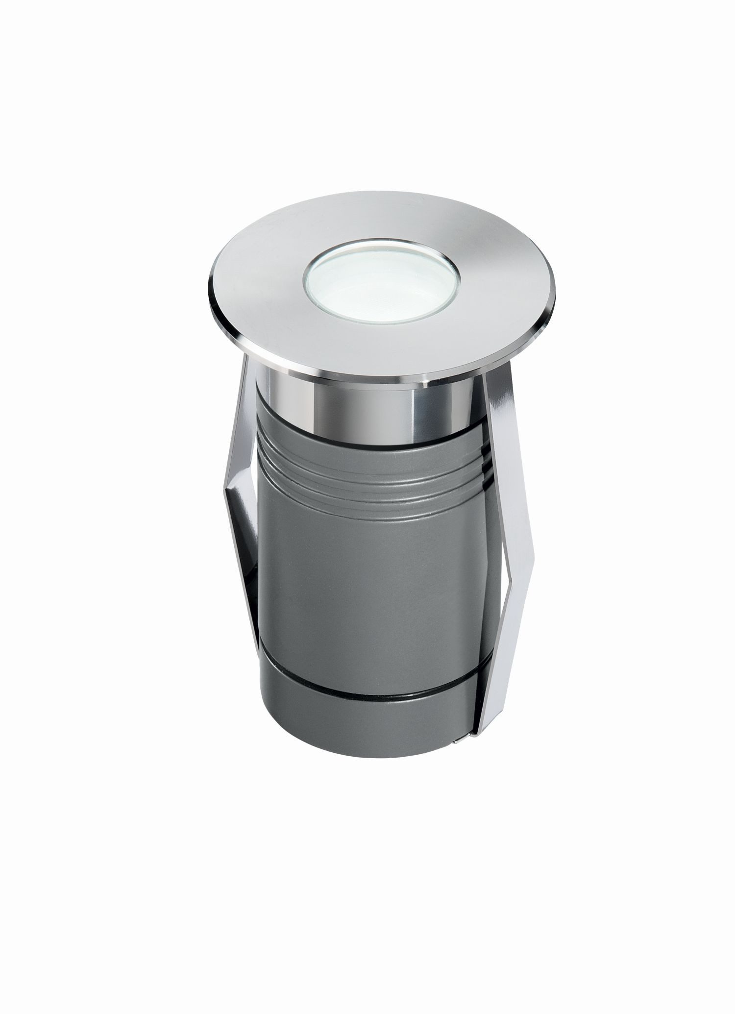 Licht-Erlebnisse Einbauleuchte DABO, LED fest integriert, Warmweiß, LED Edelstahl IP67 rund Ø 5,5 cm 3000 K 175 lm