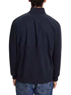 Esprit Sweatshirt Troyer-Sweatshirt aus Materialmix (1-tlg)