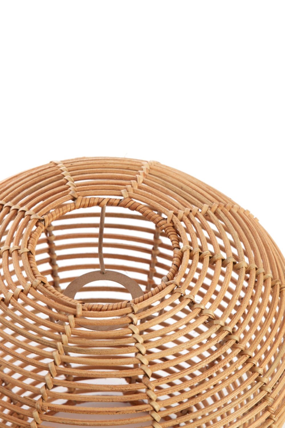 Dirk Davids Leuchten GmbH Lampenschirm Lampenschirm Rund Rattan Natur E27 Ø29x25 cm