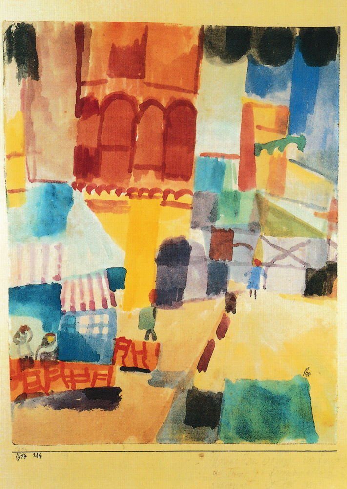 in Paul "Vor Postkarte einer Tunis" Kunstkarte Moschee Klee