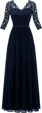 FIDDY Abendkleid Maxi-Abendkleider – Brautjungfernkleider mit V-Ausschnitt – Kleid
