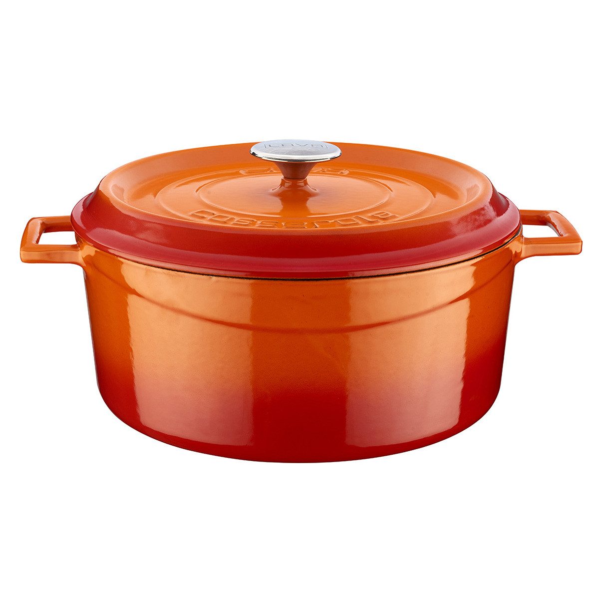 LAVA Topf-Set LAVA Gusseisentopf mit Deckel, emailliert, Ø 28 cm, 6,71 Liter, Gusseisen (2-tlg), emailliertes Gusseisen, backofengeeignet