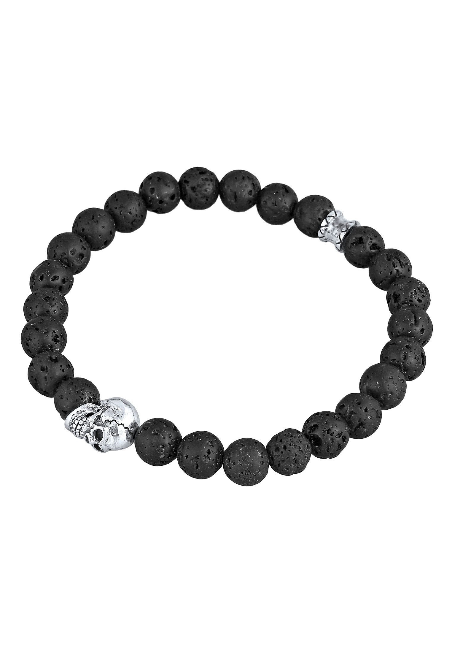 Kuzzoi Bead-Armband-Set Herren Totenkopf Lava Stein günstig online kaufen