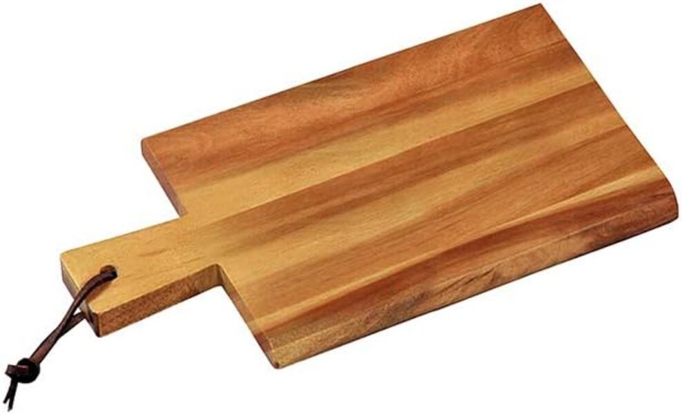 KESPER® Schneidebrett Schneidbrett mit Griff, Akazienholz, Maße: 29 x 14 x 1,5 cm, Braun, (1-St)