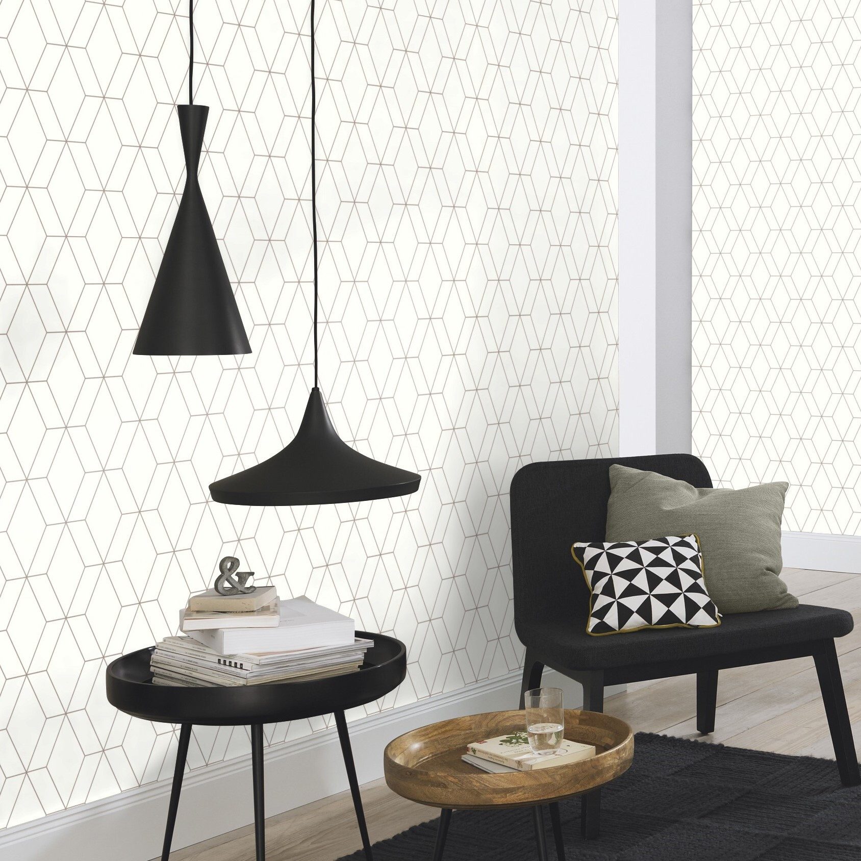 Rasch Papiertapete, glatt, Geometrisch, Modern günstig online kaufen
