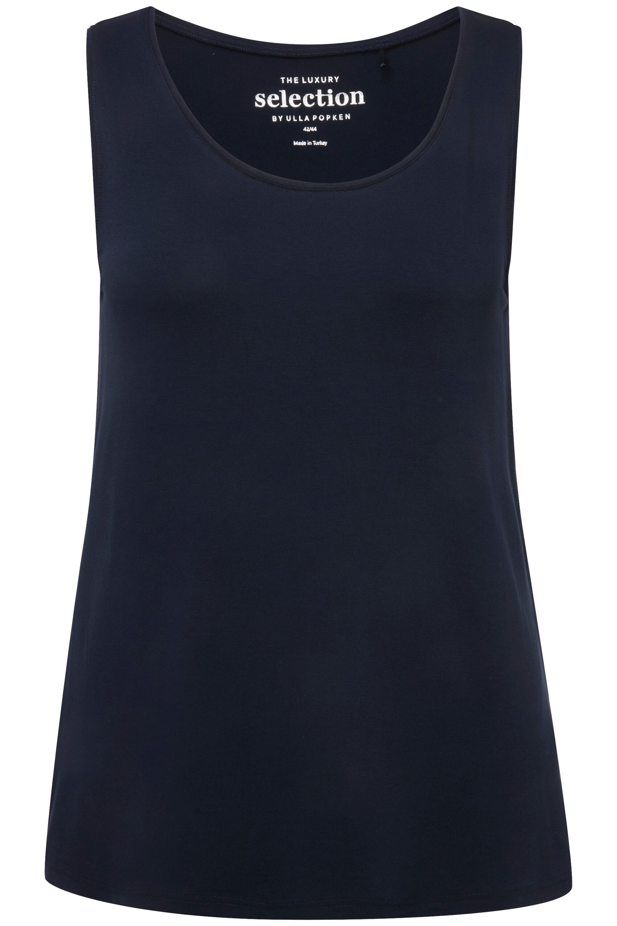 Ulla Popken Longtop Top Stretch Seitenschlitze Crêpe-Qualität günstig online kaufen