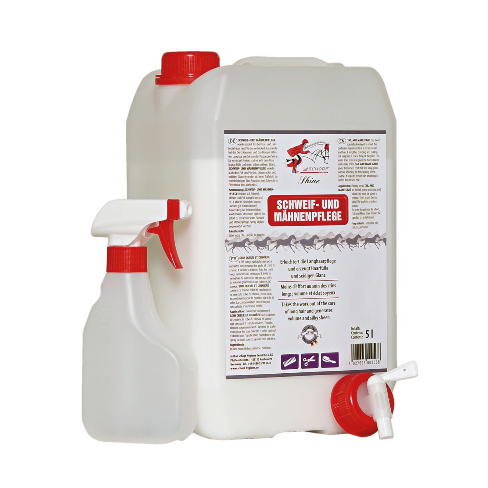 Schopf Riders Nachfüllpack Shine Schweif- und Mähnenpflege, 5 Liter