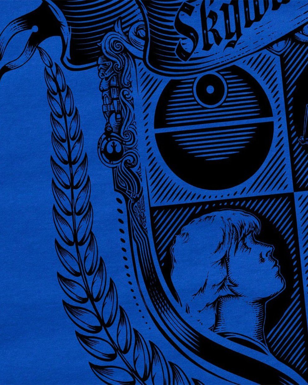 T-Shirt krieg luke Wappen der Herren star Print-Shirt rebelliob Skywalker blau style3 yoda sterne wars