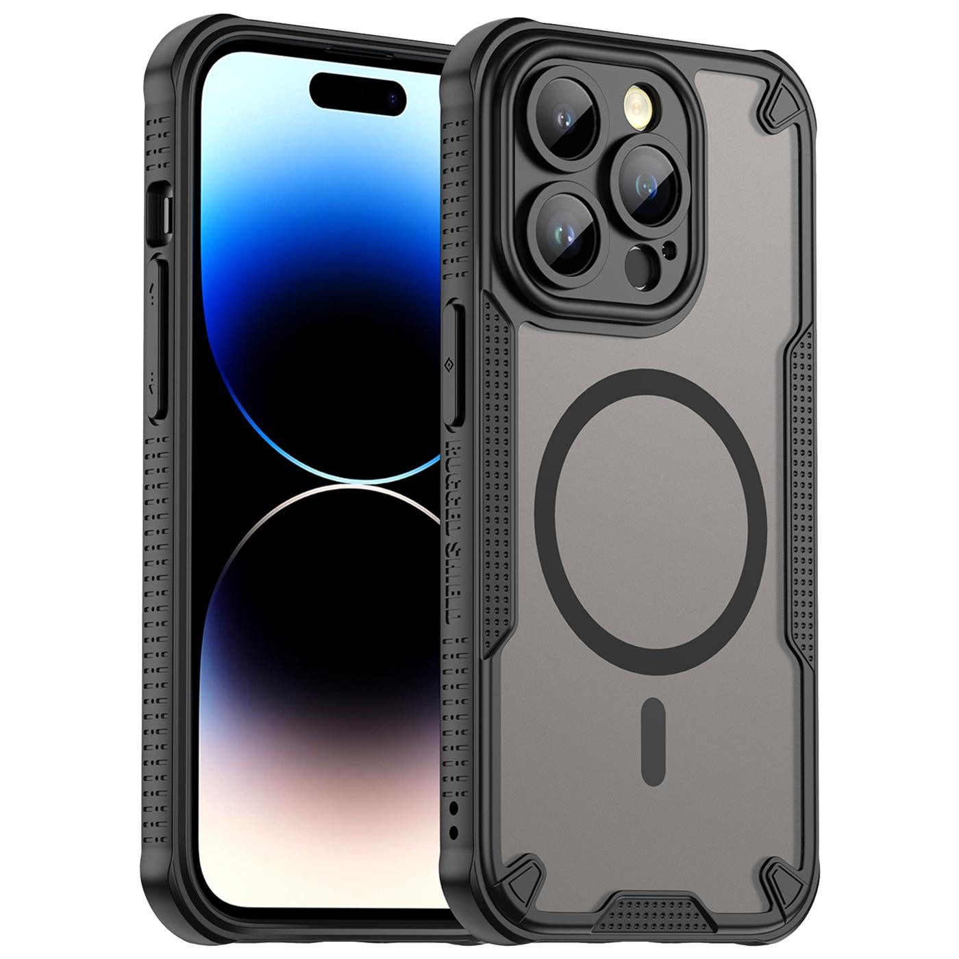 CoolGadget Handyhülle Defender Series Handy Hülle für Apple iPhone 14 Pro 6,1 Zoll, Magsafe TPU Schlicht Robust Schutzhülle für iPhone 14 Pro Hülle