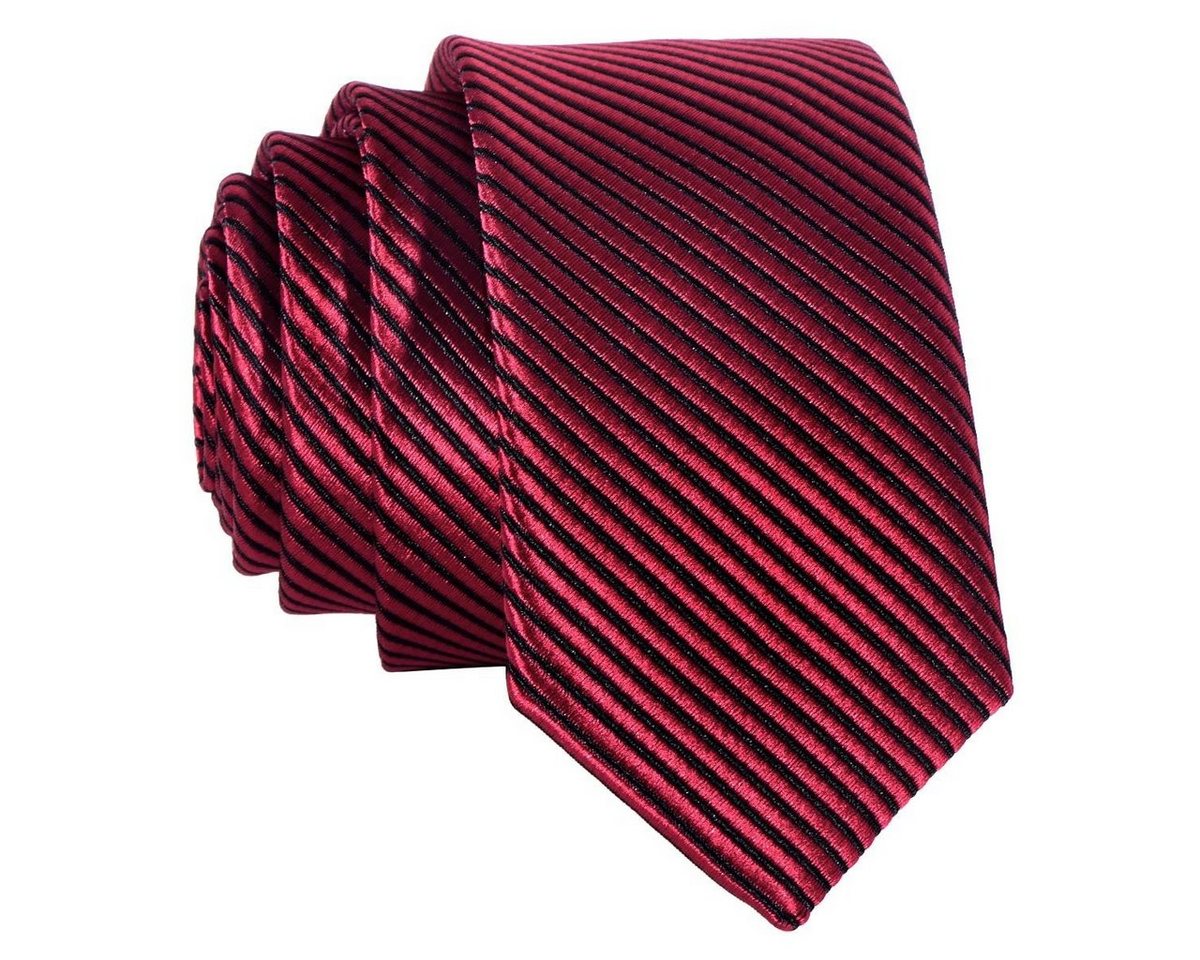 DonDon Krawatte schmale Krawatte 5 cm unifarben (Packung, 1-St., 1x Krawatte) matt, glänzend, gestreift, Seidenlook