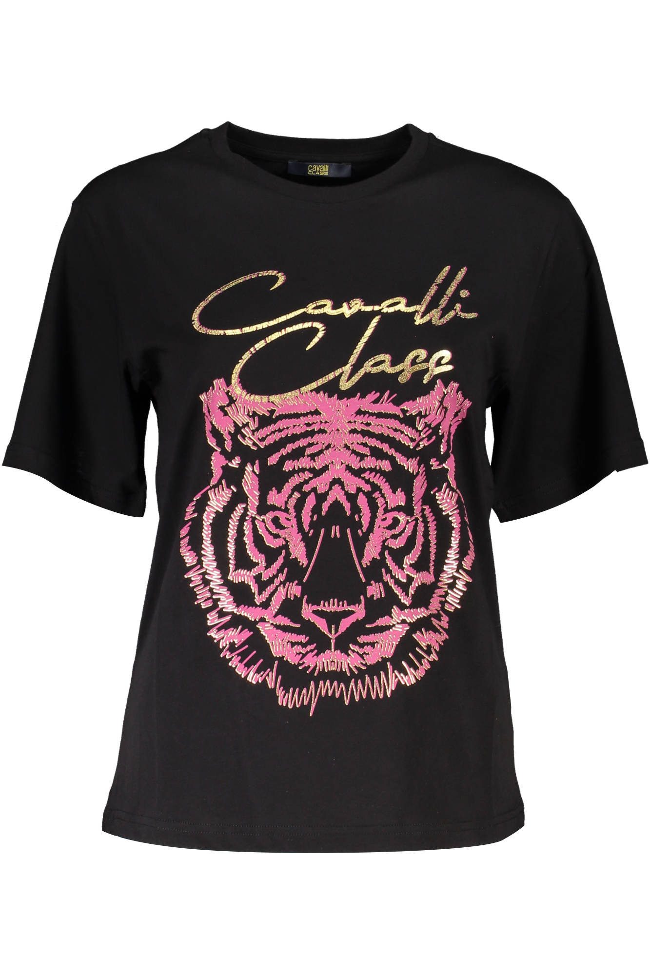 Cavalli Class T-Shirt Schwarzes Damen T-Shirt günstig online kaufen