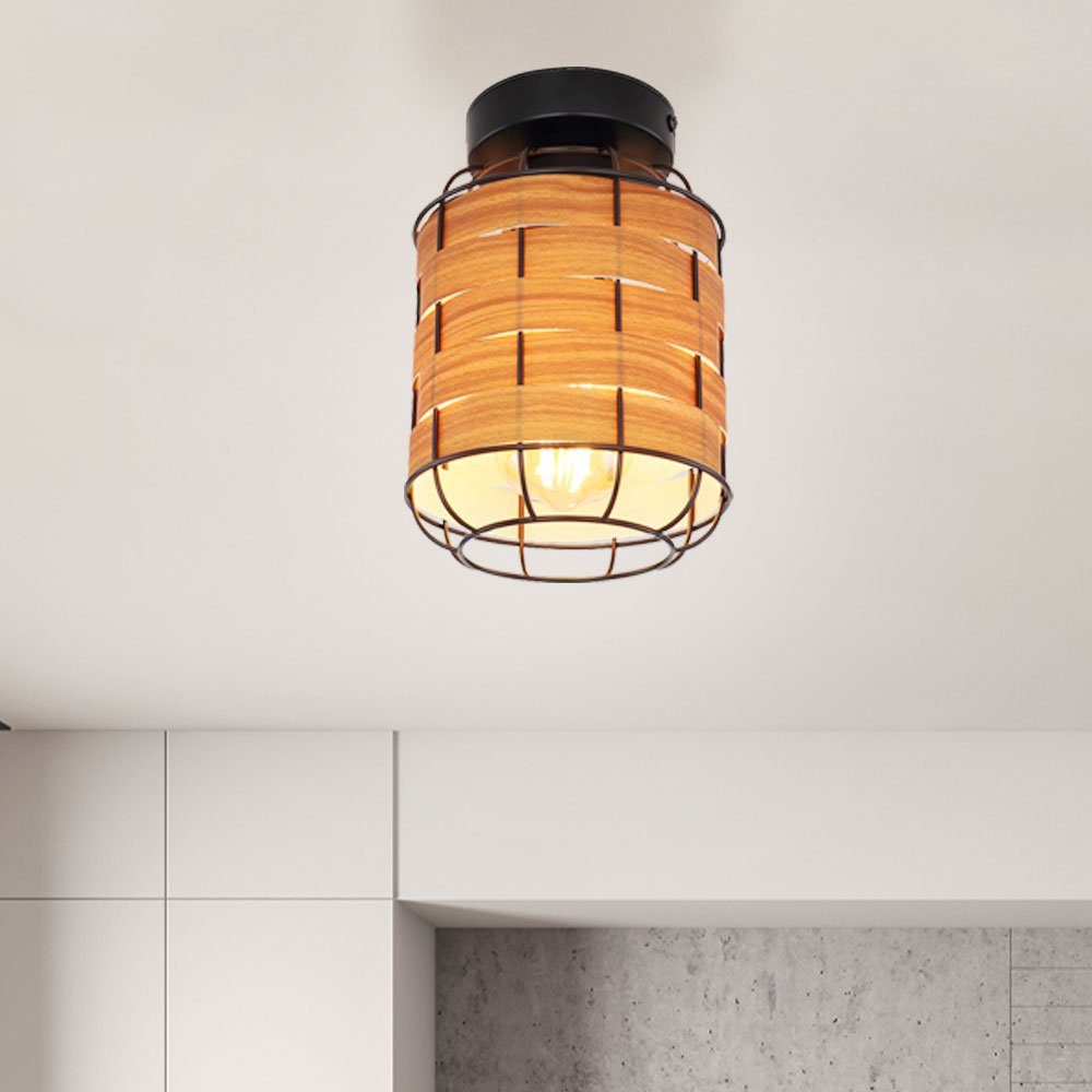 Globo Deckenstrahler, Esstischleuchte Holzlampe Wohnzimmerlampe Gitter-Design Leuchtmittel nicht Deckenleuchte inklusive
