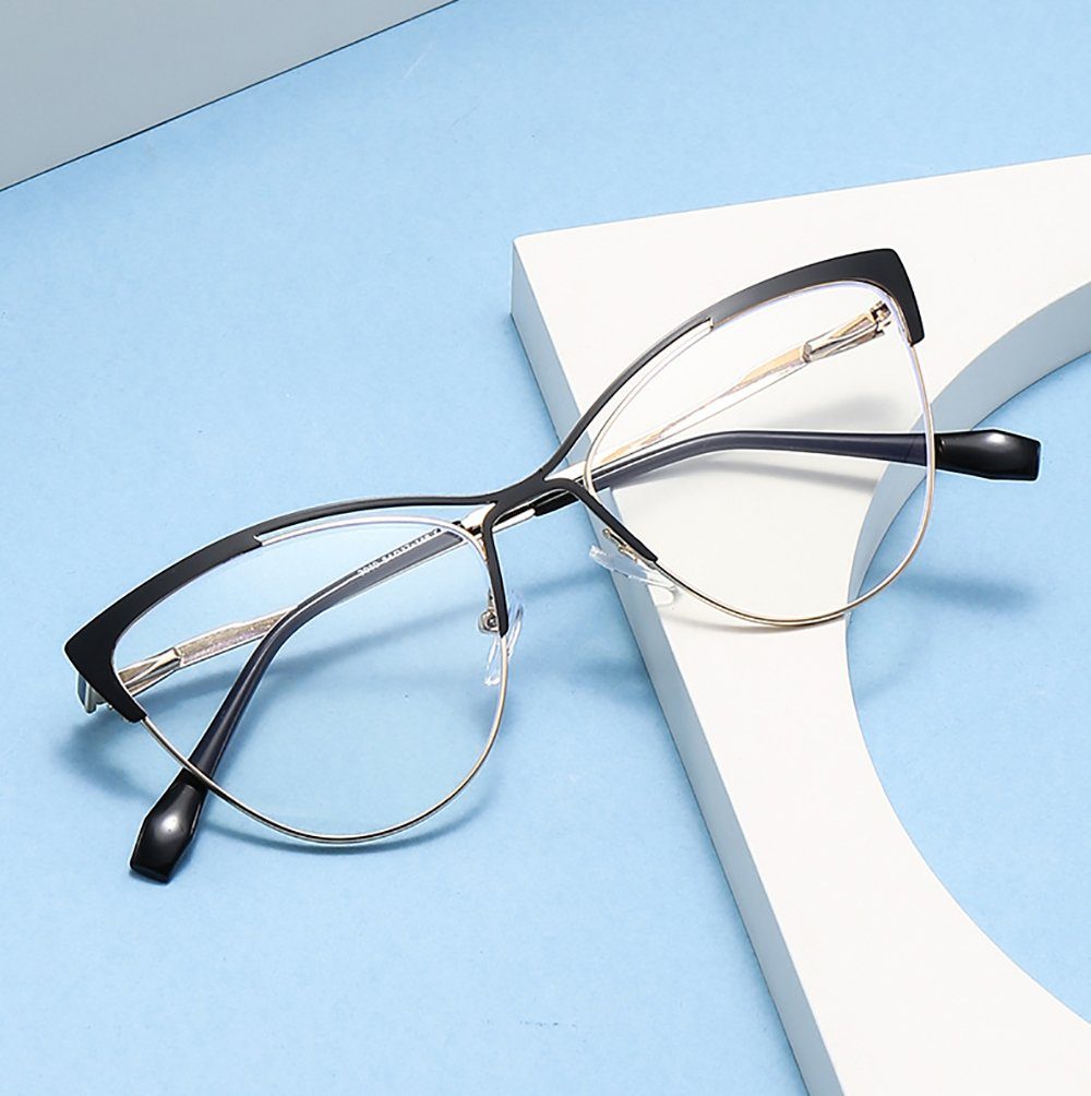 PACIEA Brille Arbeitsbrille, lichtbeständige Blaue Computerbrille silbrig