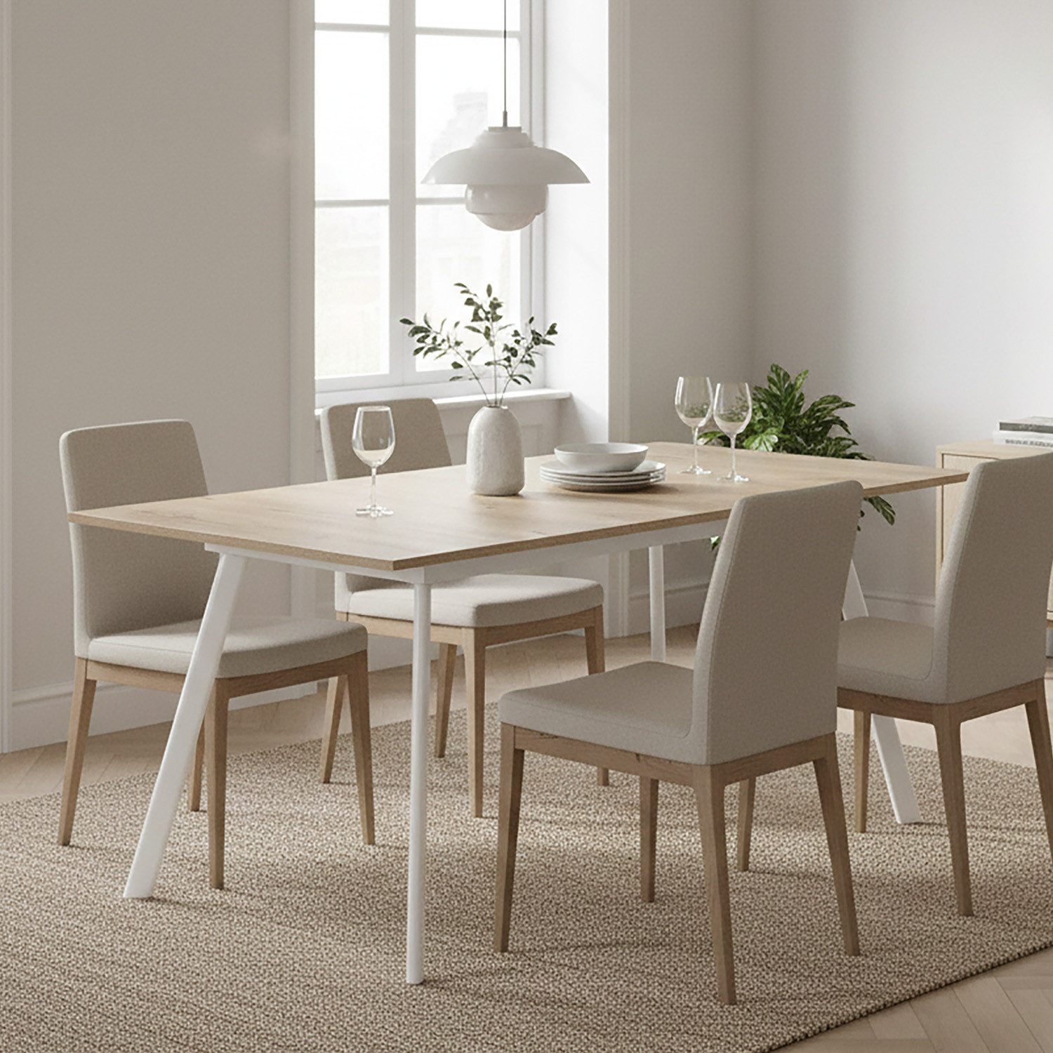 B&D home Esstisch MARA, Metall oder Holzgestell, ausziehbar 120-160cm, 4-6 günstig online kaufen