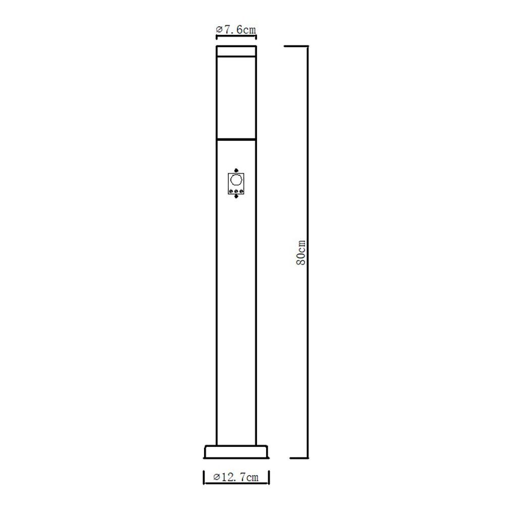 Leuchtmittel Set etc-shop 2er inklusive, Steh Außen-Stehlampe, LED Strahler Farbwechsel, Leuchte Außen Park Dimmer Warmweiß, Sensor