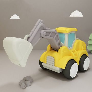 Fivejoy Spielzeug-Bagger Technik Fahrzeug Spielzeug, Bagger Bagger Set, Spielzeug Modell, (4-tlg), Präzise Verarbeitung,simulierte technische Bewegungen,Trägheitsantrieb