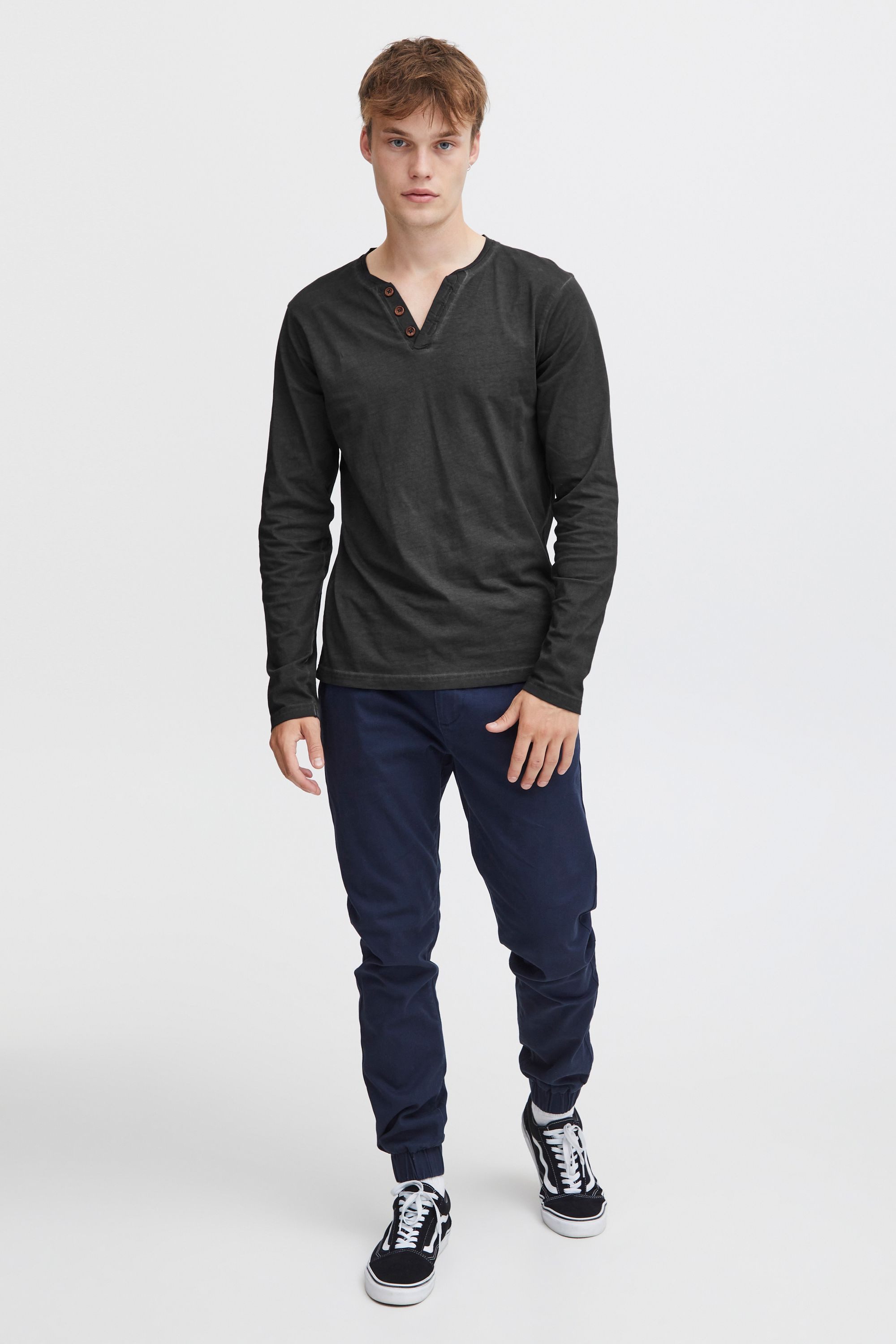 !Solid Langarmshirt SDTinox Langarmshirt mit V-Ausschnitt günstig online kaufen
