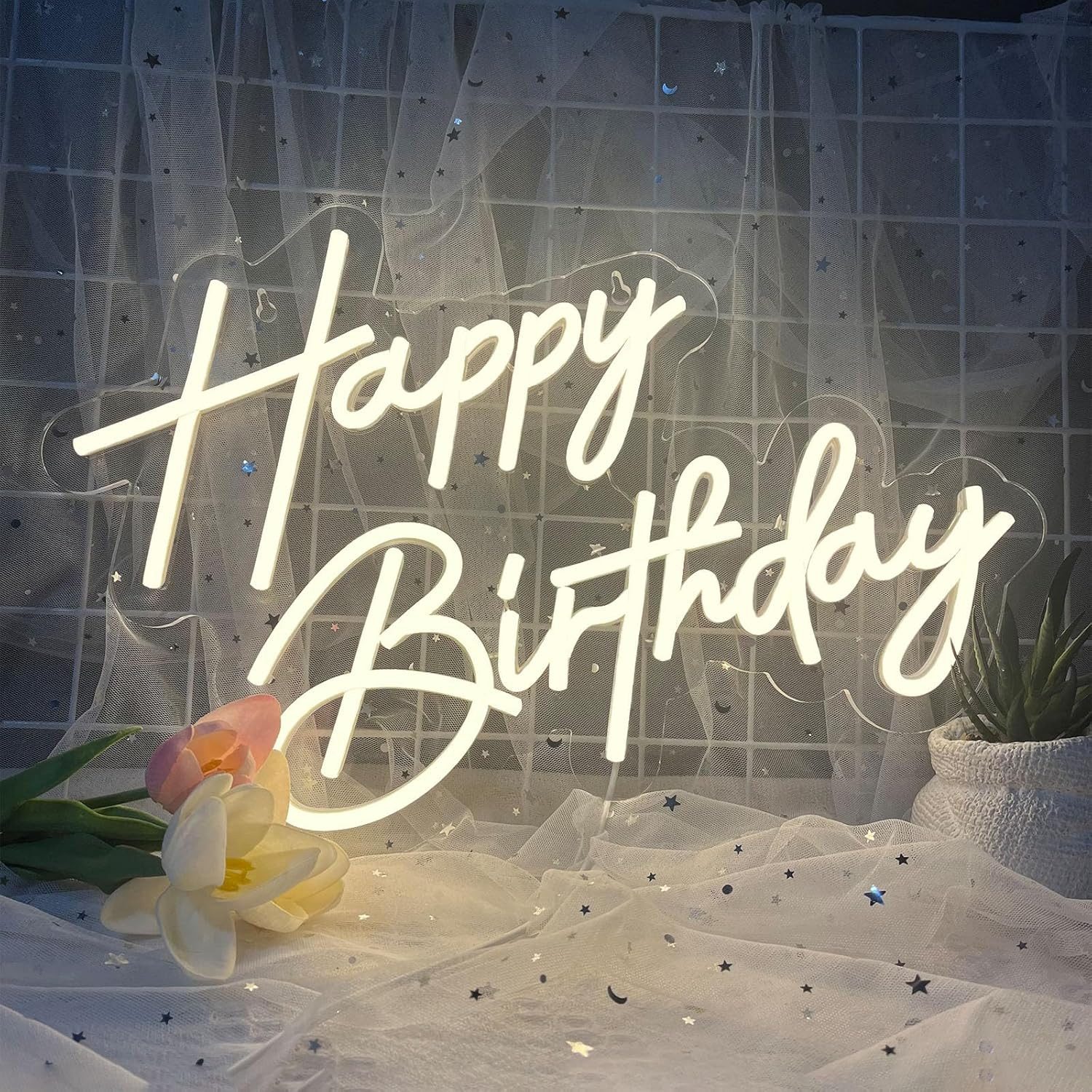 Coonoor LED Dekolicht LED Neon Schild,Happy günstig online kaufen
