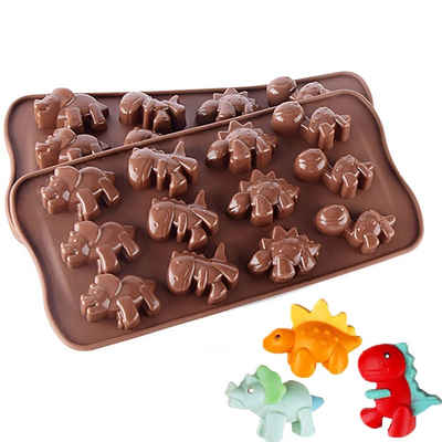 HomeBella Backform »Dino-2«, Backformen Dino aus Silikon antihaft für Kekse, Kuchen, Schokolade, Süßigkeiten, Kuchen, Pudding, Gelee und Waffel