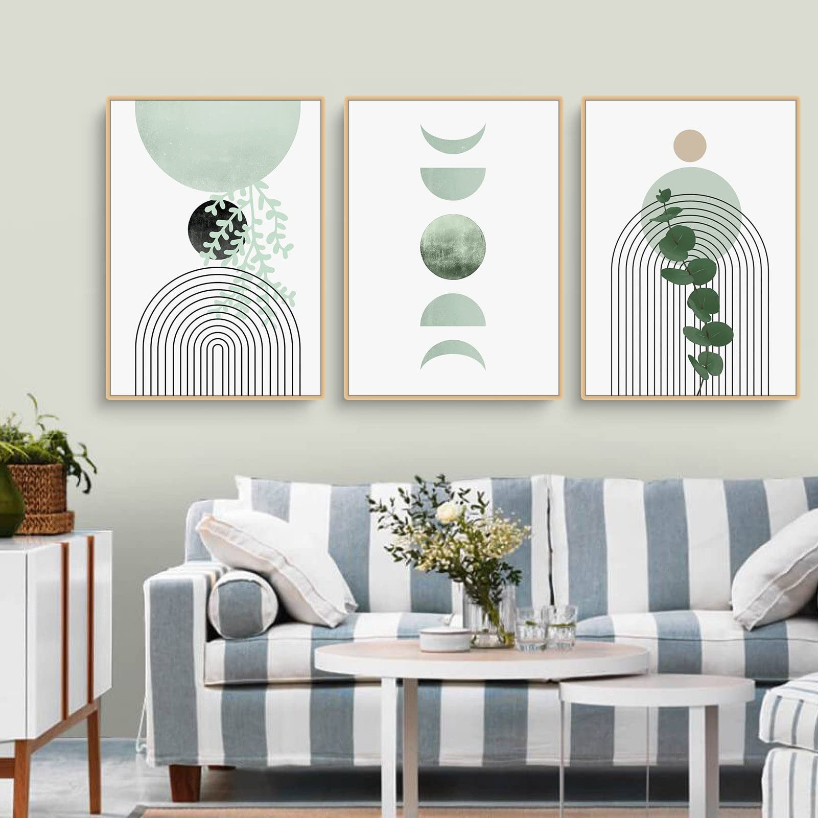 Coonoor Poster 3-teiliges Bohemian Poster Set, Grüne Pflanze Bilder, Ohne Rahmen, (3 St), Moderne Wandbilder, Wohnzimmer Schlafzimmer Deko – Bild 5 von 5