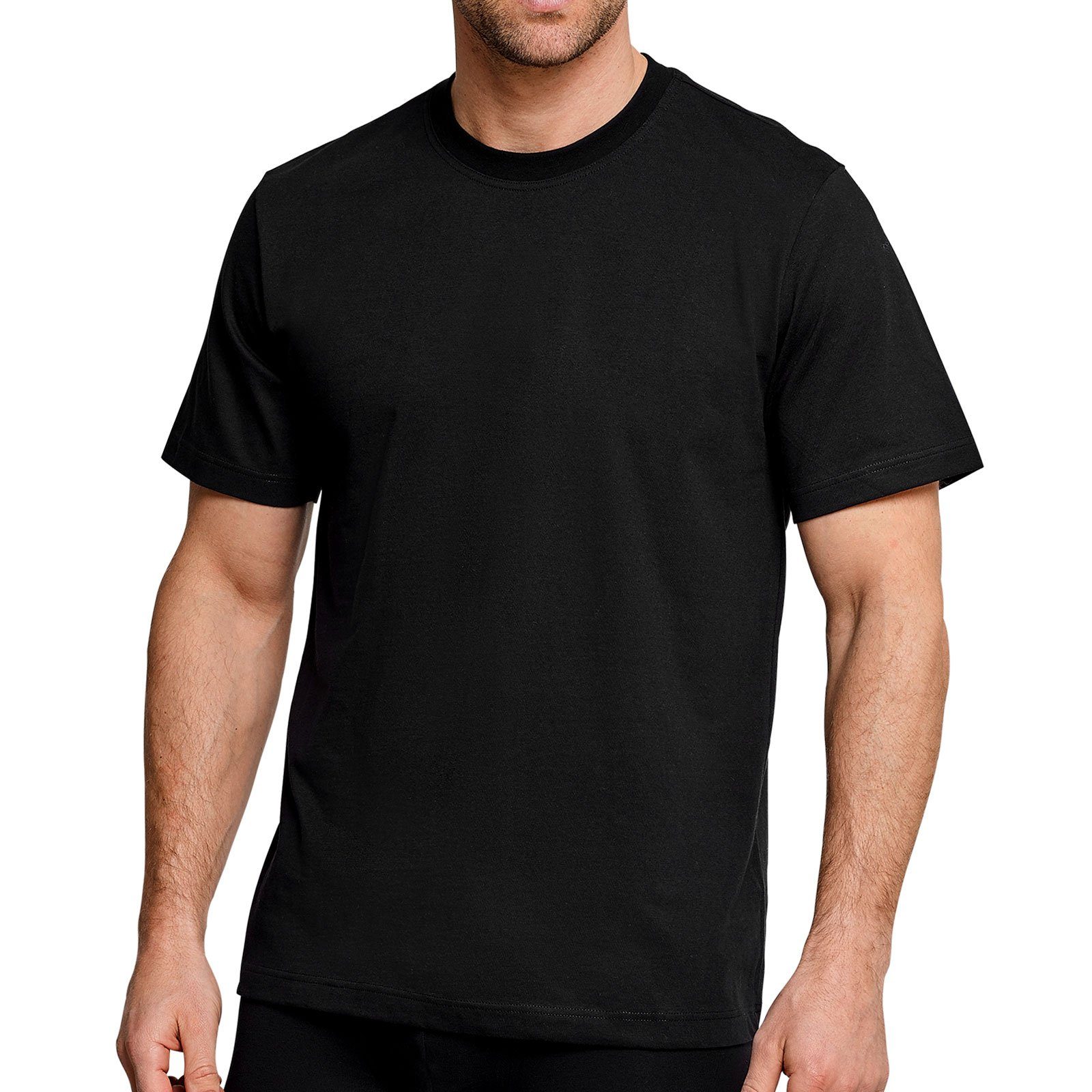 Schiesser Rundhalsshirt Single-Jersey American T-Shirt aus 100% supergekämm günstig online kaufen