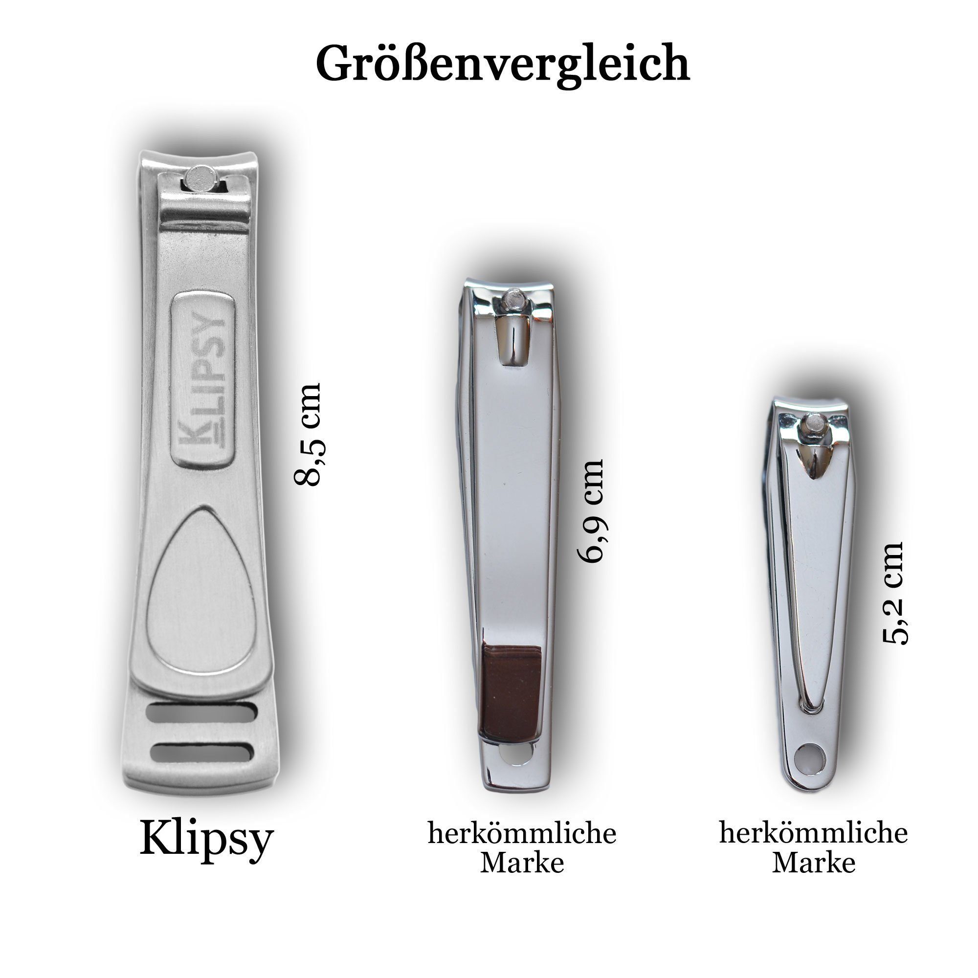 K-Pro Nagelknipser Klipsy Groß-Nagelknipser-Nagelzwicker-dicker Nägel, 1-tlg., Für dicke, starke, harte Nägel,scharfe, breite Klinge