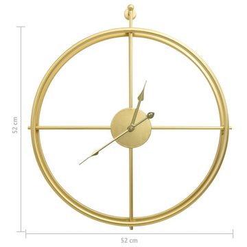 vidaXL Uhr Wanduhr Golden 52 cm Eisen