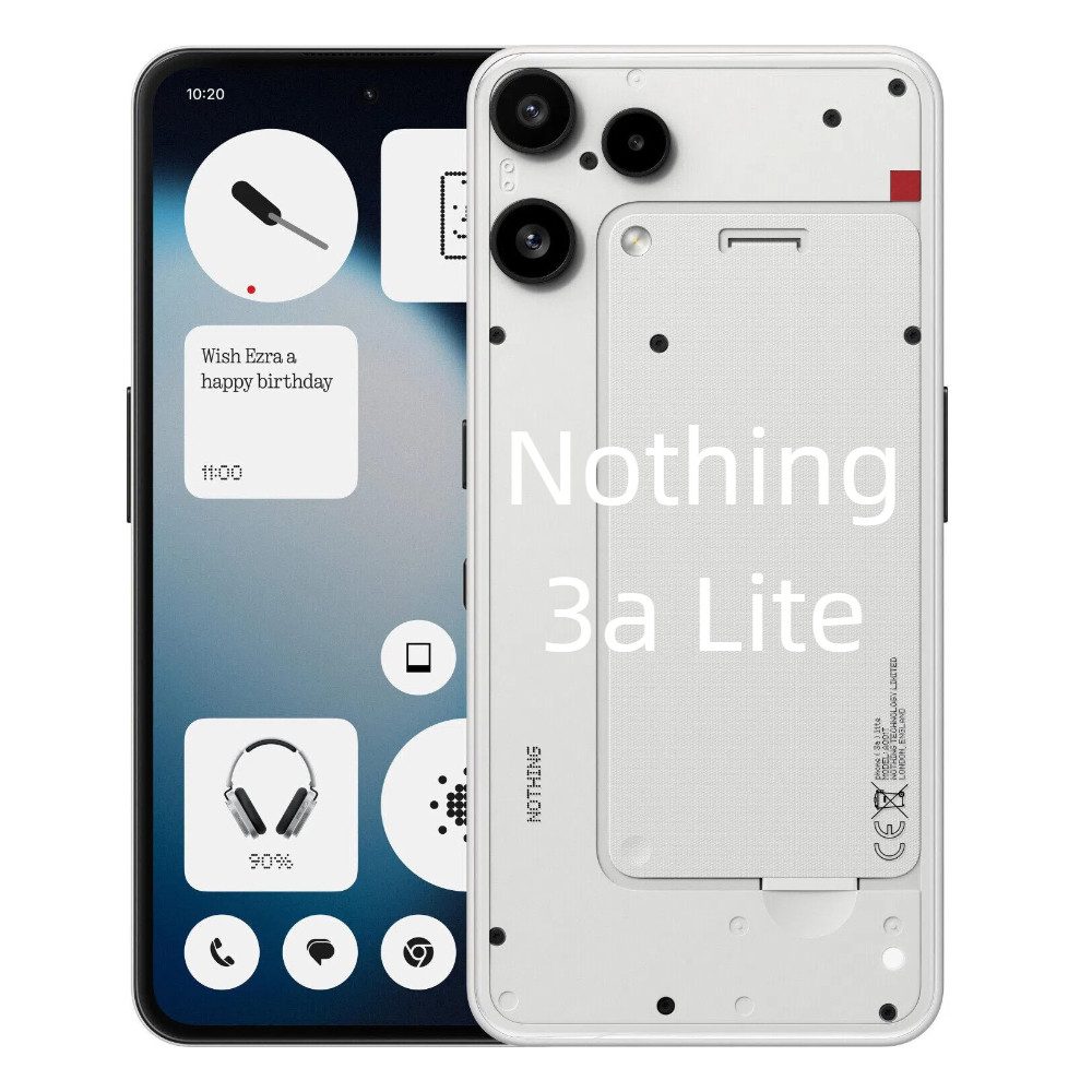 NOTHING Nothing Phone (3a) Lite Smartphone (6.77 Zoll, 256 GB Speicherplatz, 50 MP Kamera)