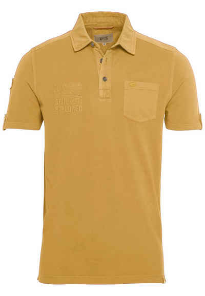 camel active Poloshirt »Herren Polo-Shirt Piquee mit Brusttasche, 409473 3P25 62, sun«