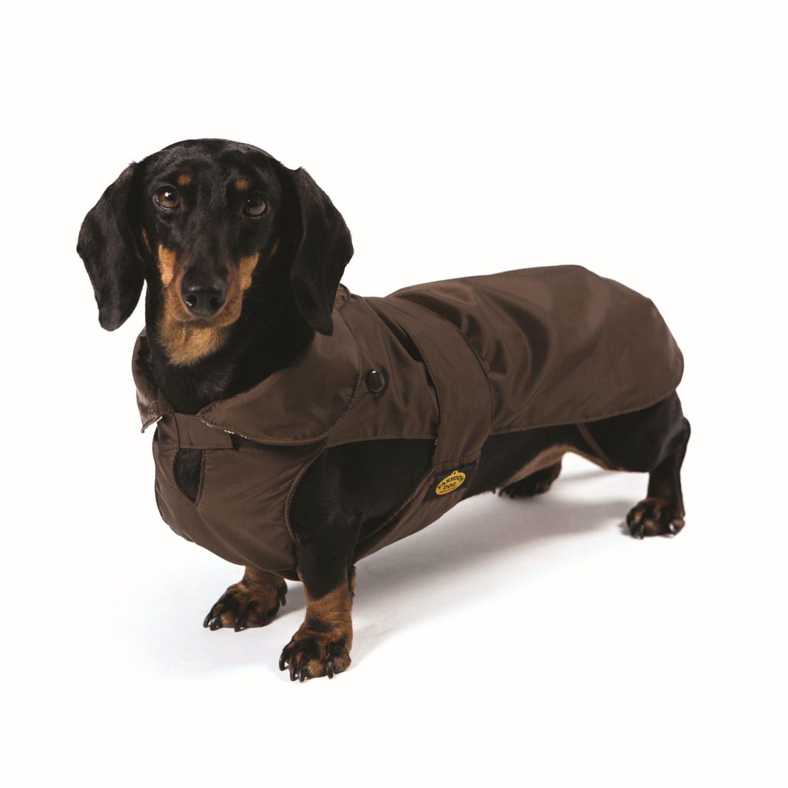 Fashion Dog Hundemantel Hundemantel speziell für Dackel, Braun, 39 cm