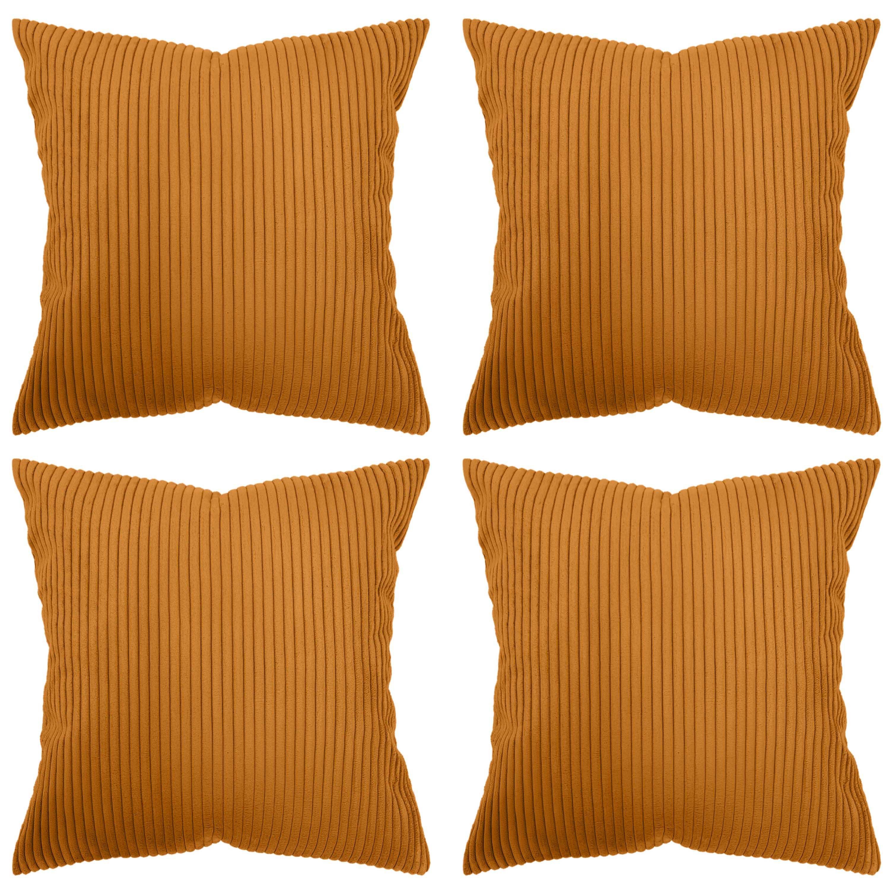 Amilian Kissenhüllen - 4er Set Kissenbezug - Zierkissenbezüge - Kissenbezüge, (4 Stück), 40x40 cm, Kissenhülle für Sofakissen, Dekokissen, Kissen, Zierkissen