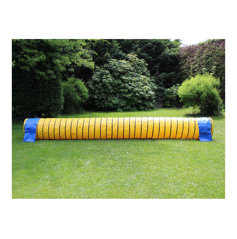 VABIONO Agility-Tunnel Profi-Ausführung 360° mit Stützsandsäcken FCI-Standard L=5m Ø60cm, Witterungsbeständig, kostenloser Versand