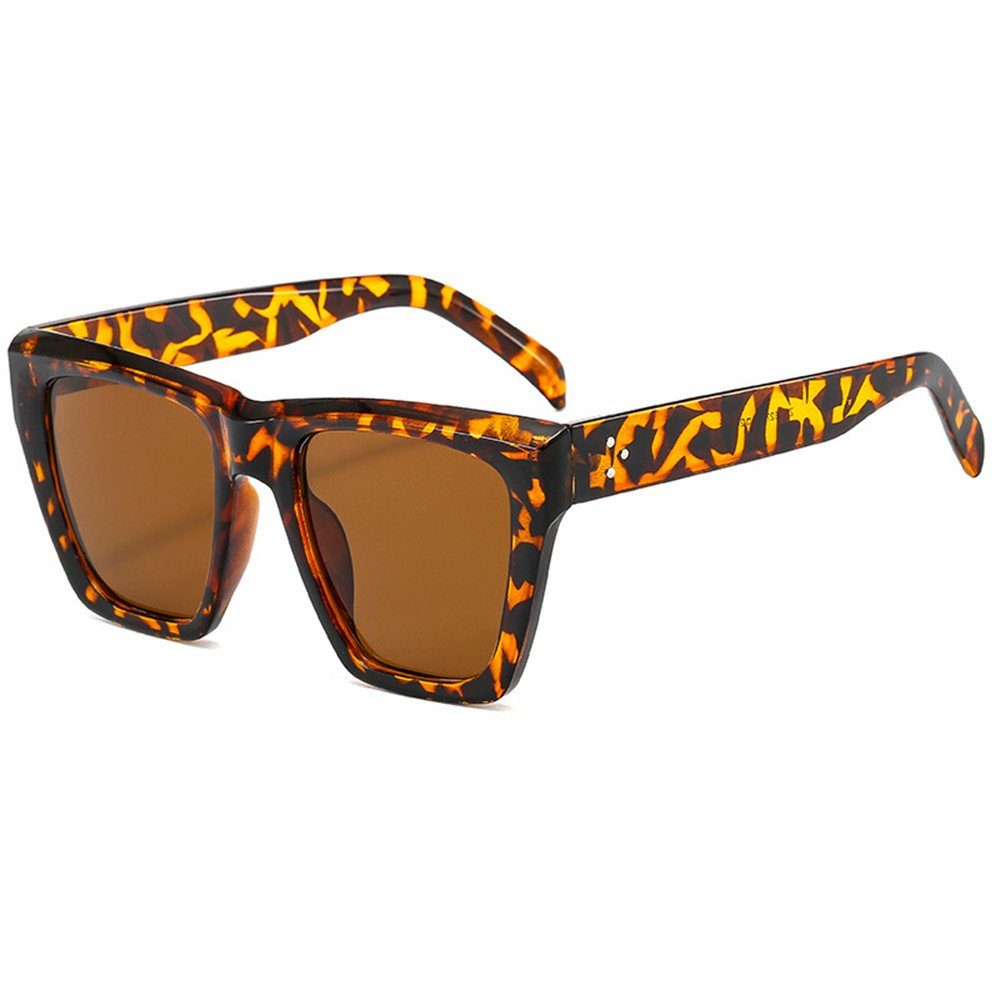 XDeer Sonnenbrille Sonnenbrille Damen Retro,Übergroße Quadratische Sonnenbrillen Style Trendy color