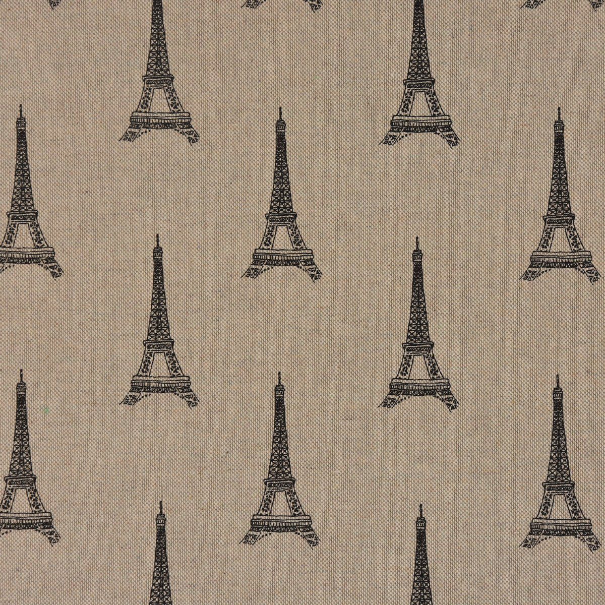 SCHÖNER LEBEN. Dekokissen LEBEN. natur Eiffelturm Leinenlook SCHÖNER Kissenhülle Paris schwarz