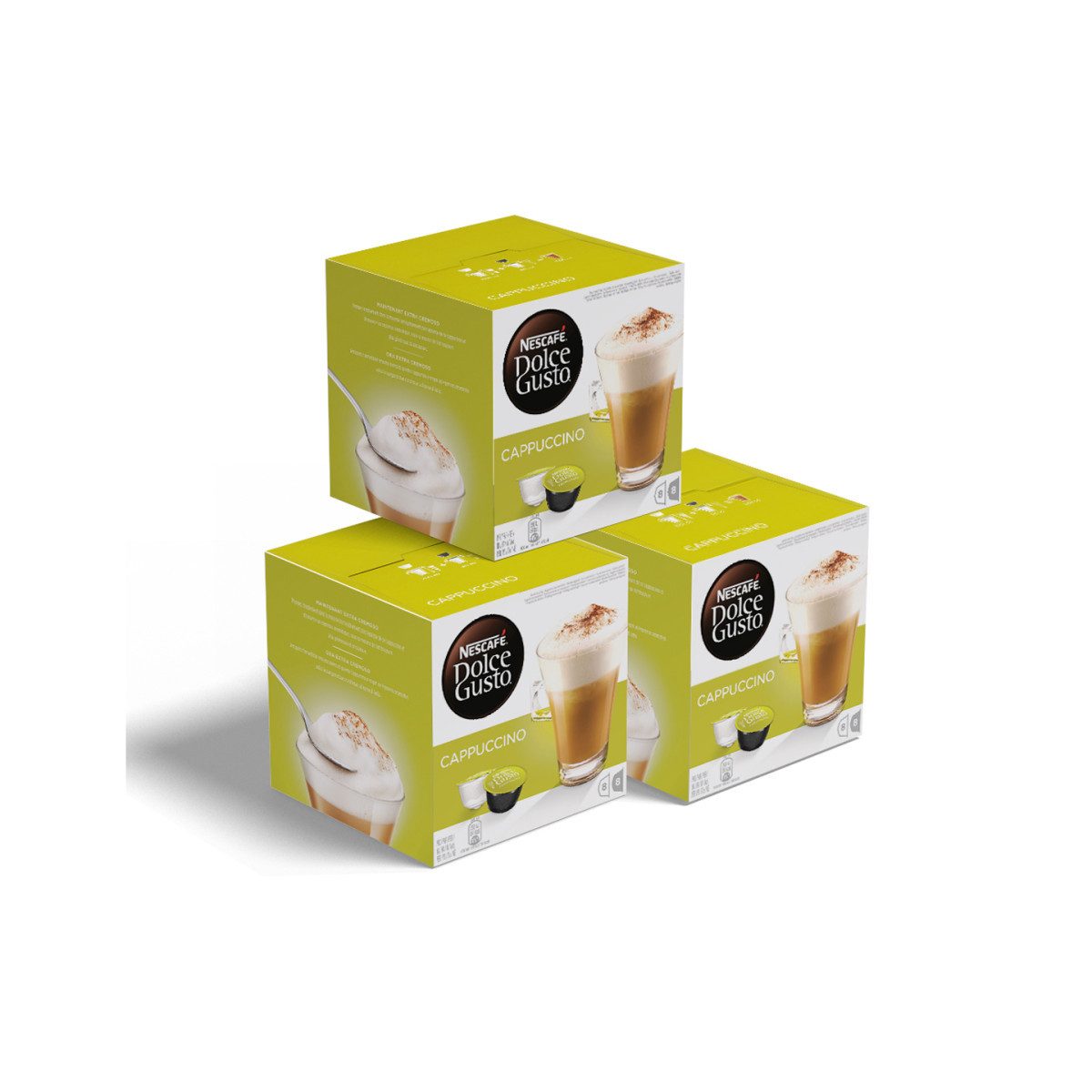 NESCAFE Kaffee Kaffeekapseln Set NESCAFÉ® Dolce Gusto® Cappuccino, 3 x 8+8 tk.
