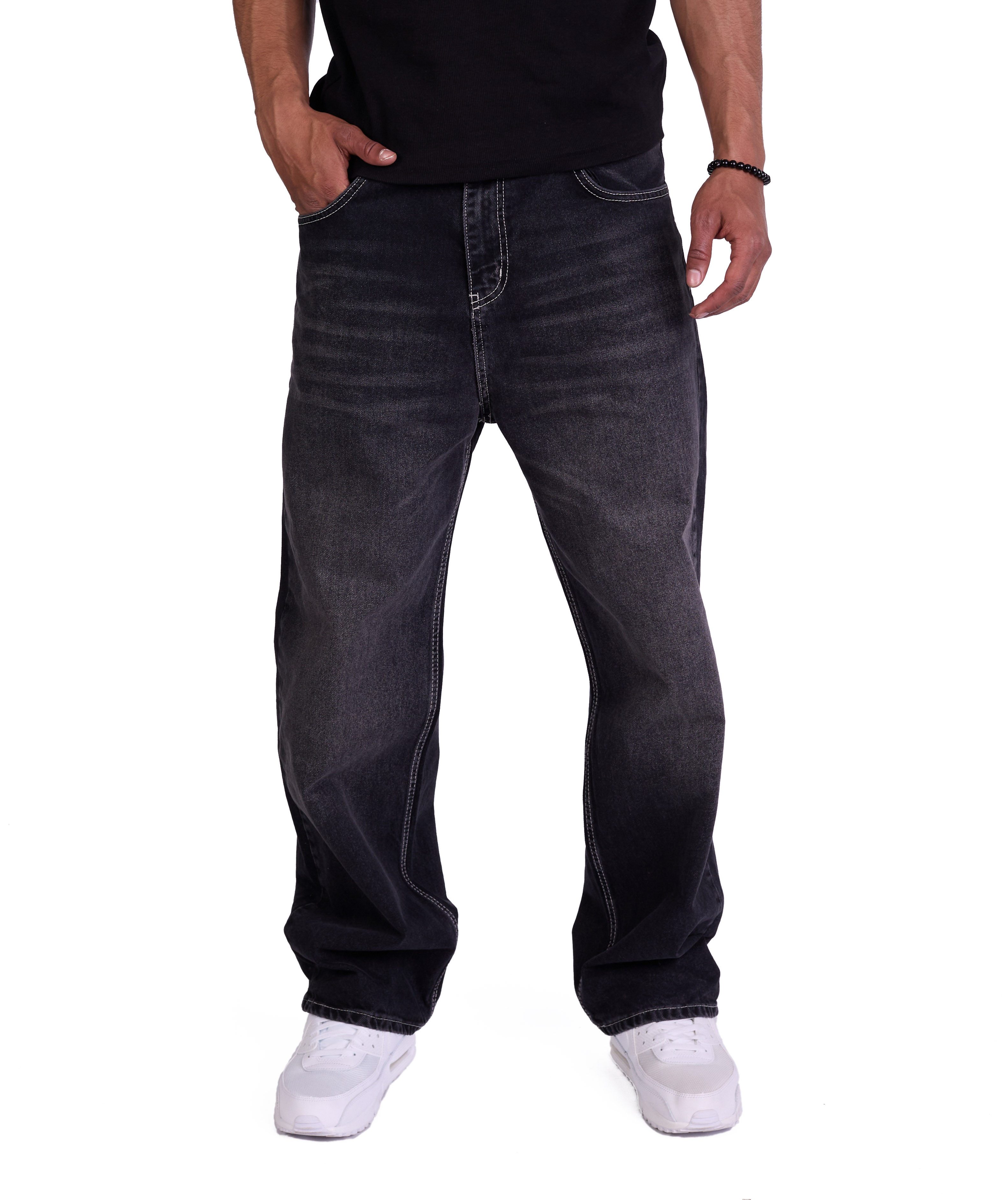 Loose-fit-Jeans Herren Baggy Jeans, Relaxed-Fit, HIP-HOP