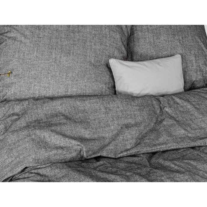 Bettwäsche Flausch-Cotton Mink 240 x 220 cm grau Irisette Baumolle 3 teilig Bettbezug Kopfkissenbezug Set kuschelig weich hochwertig