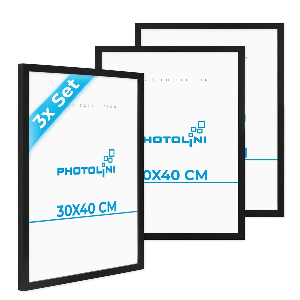 PHOTOLINI Bilderrahmen 3er Set, stabiles MDF-Holz, mit Acrylglas, extra Zub günstig online kaufen
