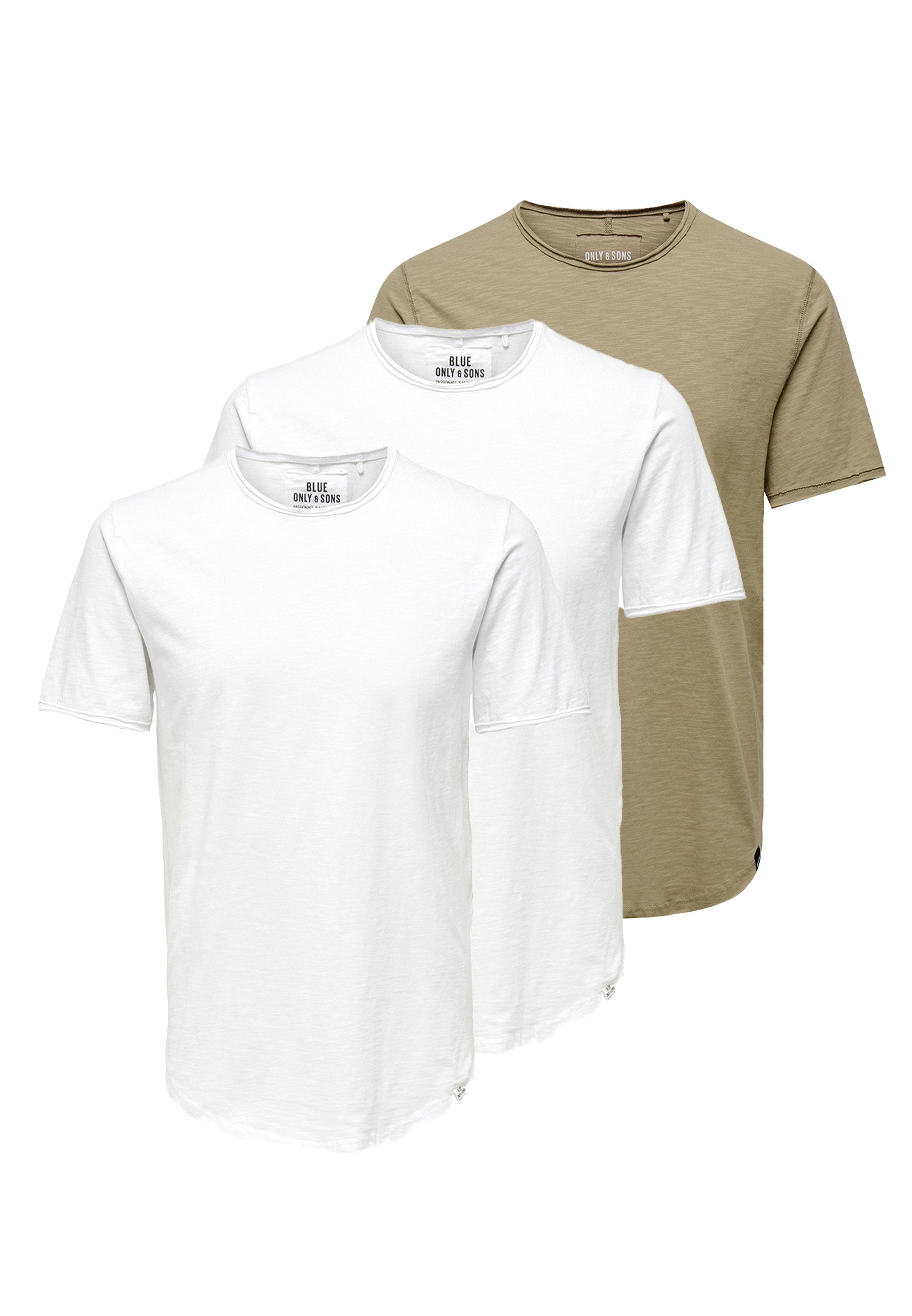ONLY & SONS T-Shirt 3er Pack günstig online kaufen
