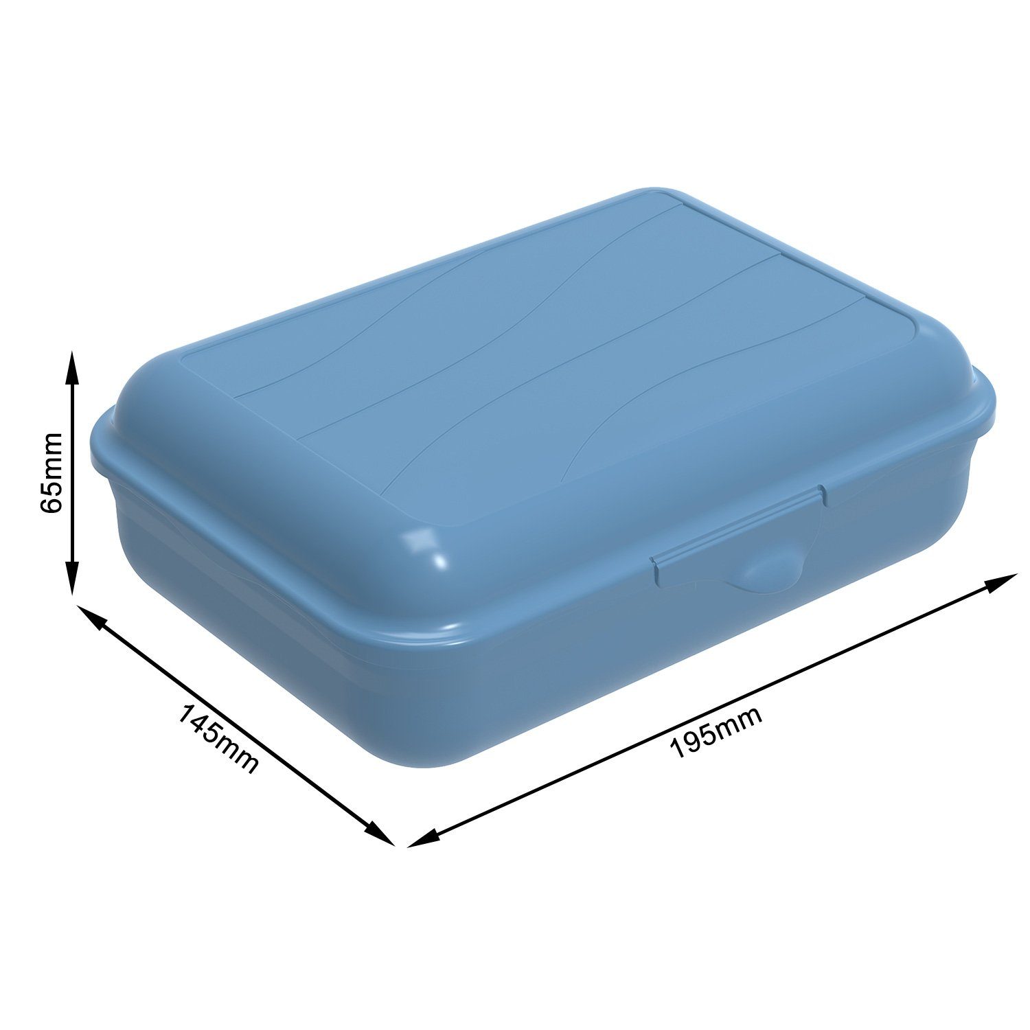 ROTHO Vorratsdose Fun Vesperdosen-Set 4tlg. x 0.4l, Set BPA-frei, (PP) 1.25l, Horizon 2 4-tlg) Blue (Vesperdosenset, Kunststoff 1.7l