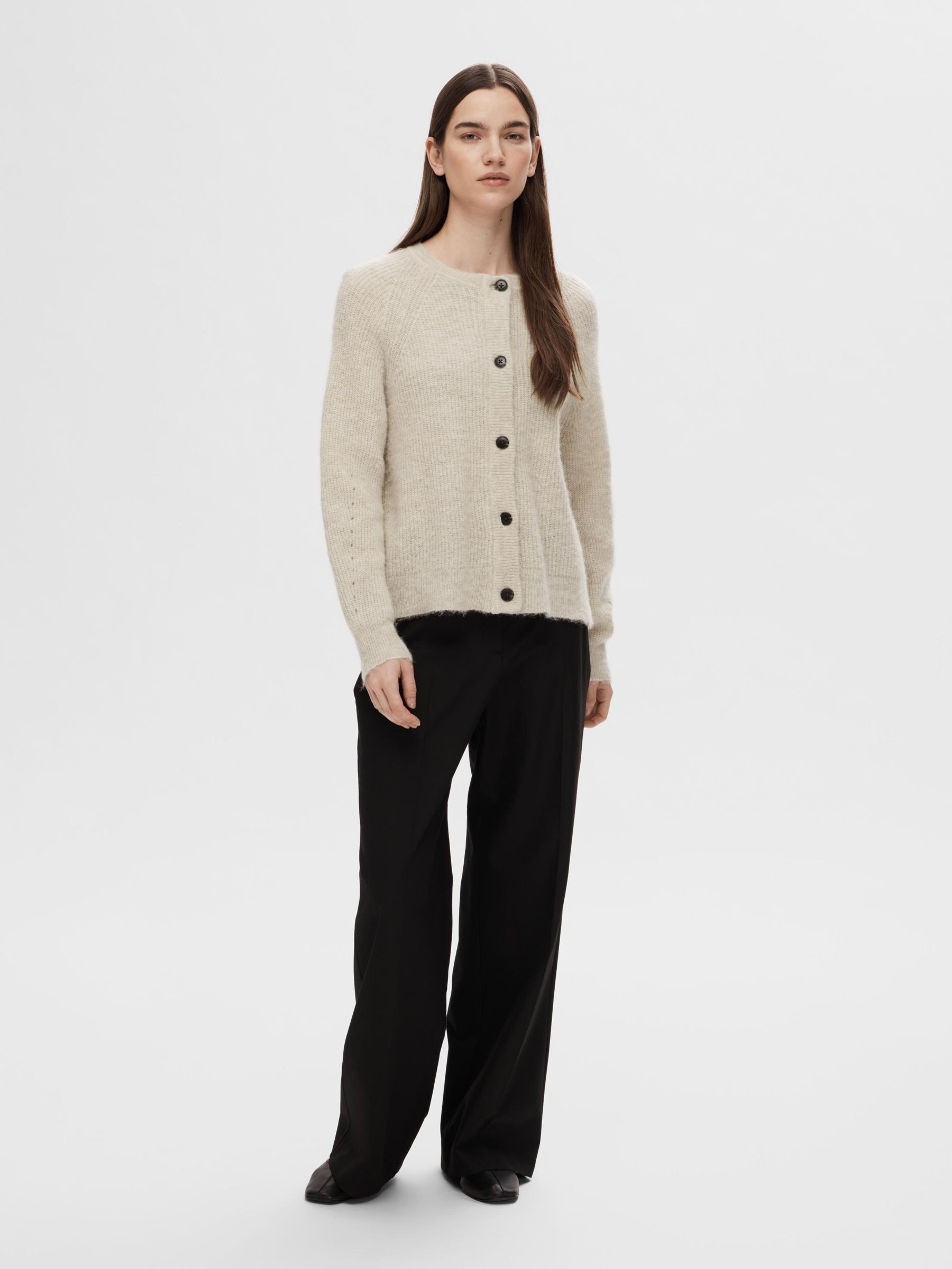 SELECTED FEMME Strickpullover Strickjacke Relaxed Fit günstig online kaufen