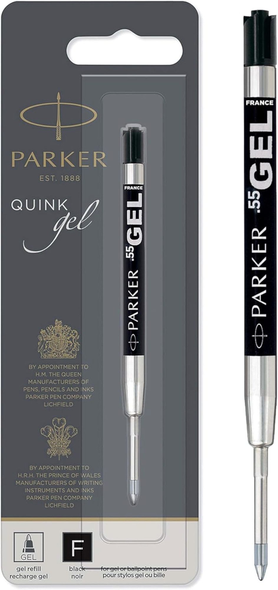 Parker Kugelschreiber PARKER Gelmine F schwarz – Nachfüllmine für Kugelschreiber