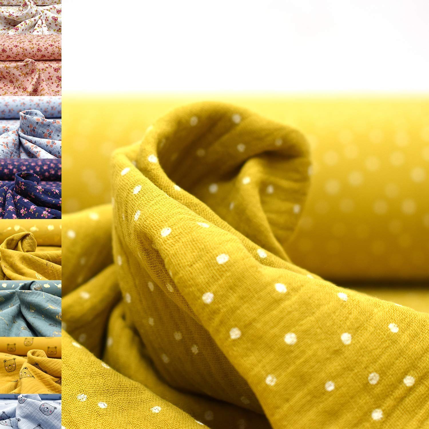 MAGAM-Stoffe Stoff "Paul", Musselin Mulltuch Kinder 100% Baumwolle ÖKO-TEX Meterware ab 50cm