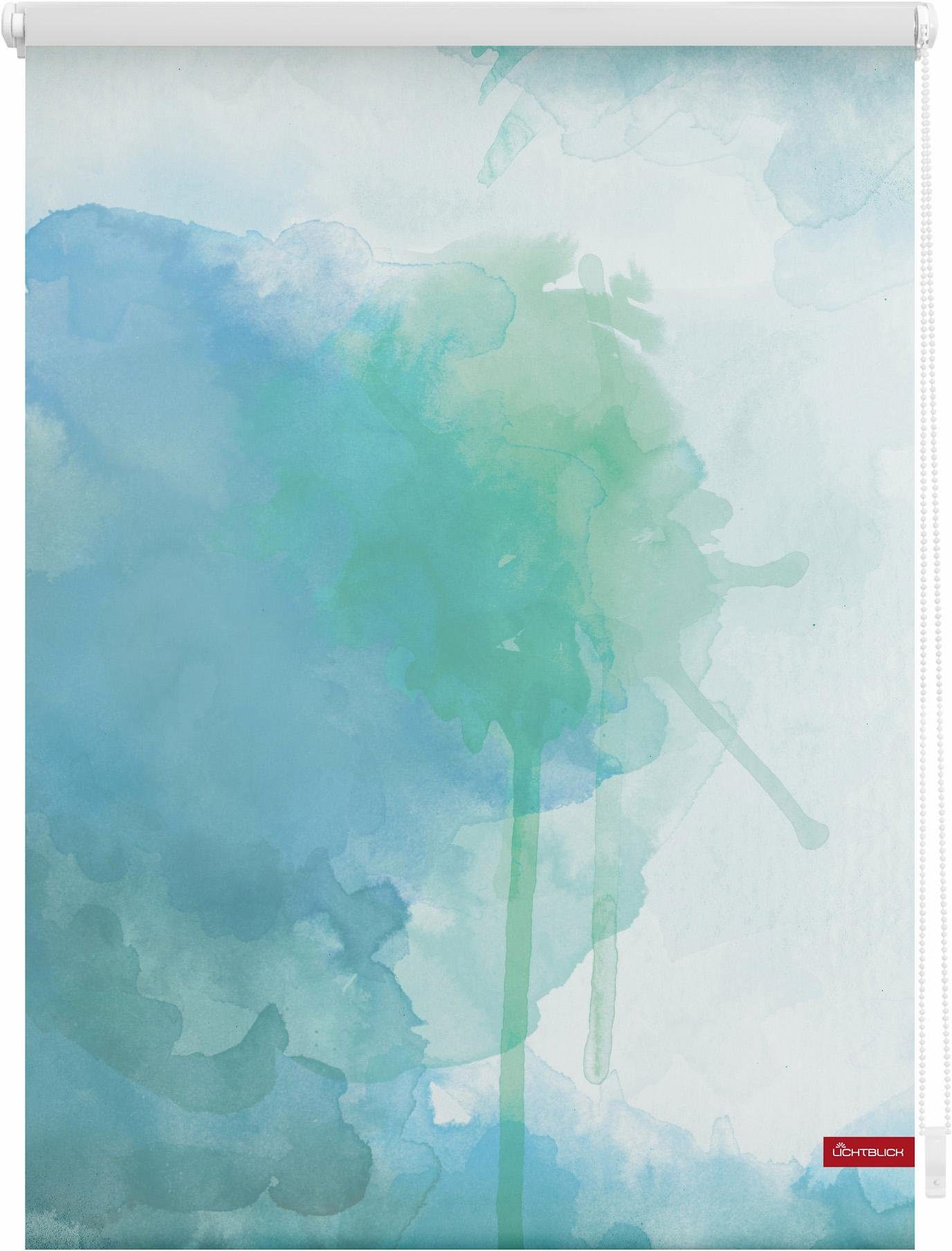 Seitenzugrollo Klemmfix Motiv Aquarell, LICHTBLICK ORIGINAL, günstig online kaufen