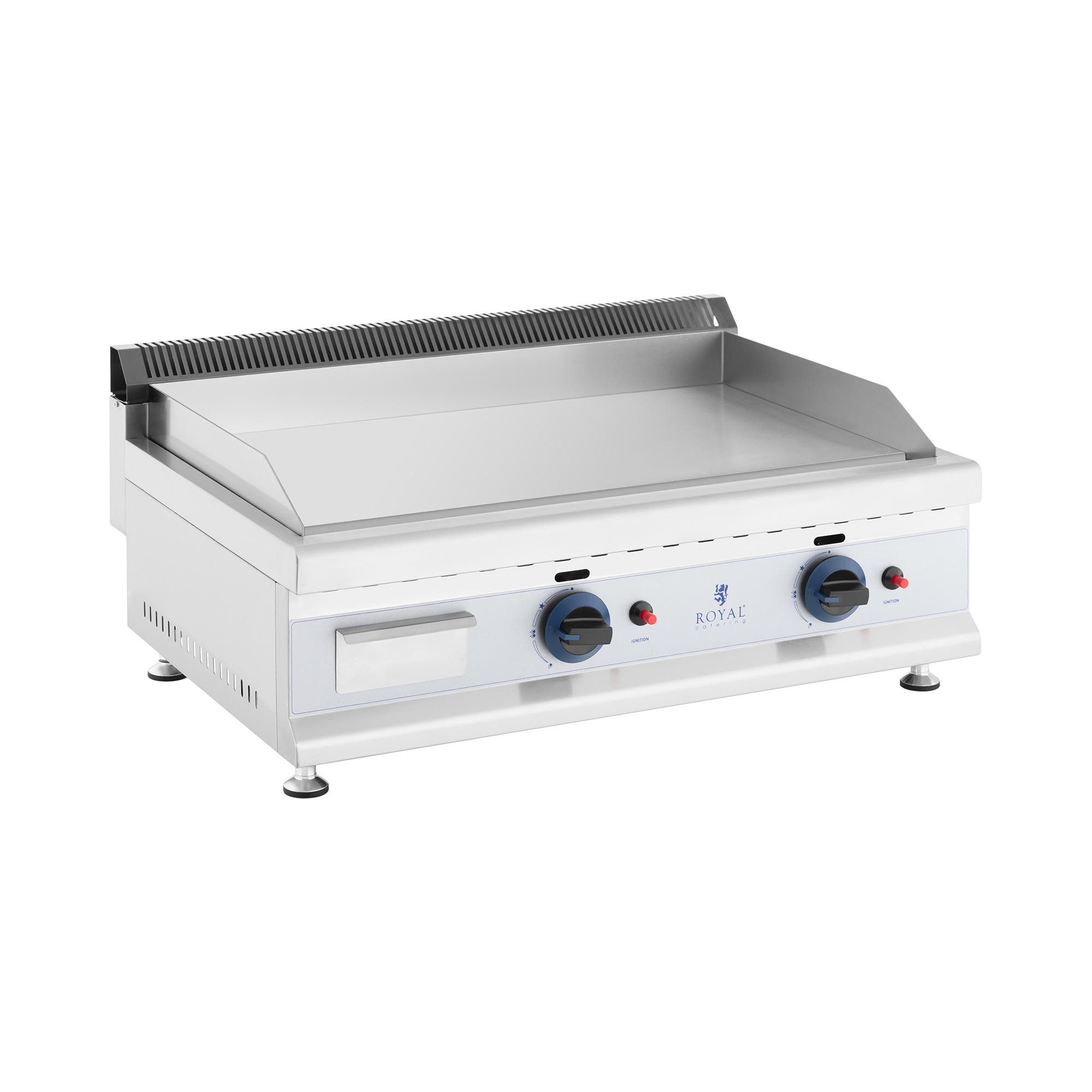 Royal Catering Gasgrill Doppel Griddleplatte 2 x 3100 W glatt Gasbräter 74,5x40cm Propan Butan