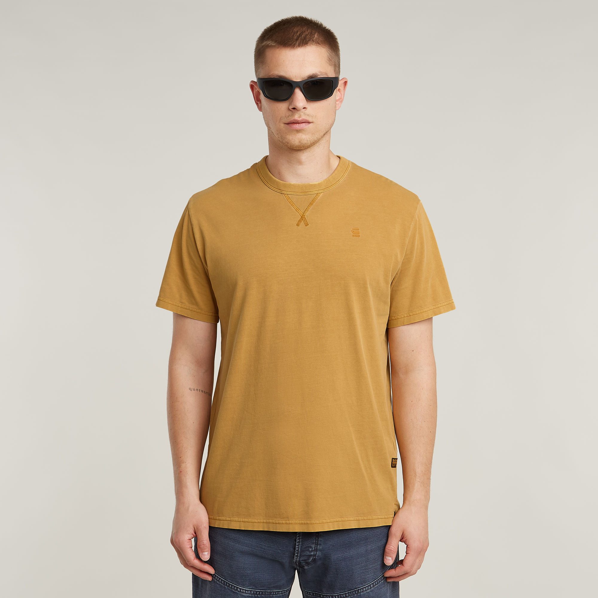 G-STAR T-Shirt Nifous Rundhals, mit Rippeinsatz günstig online kaufen