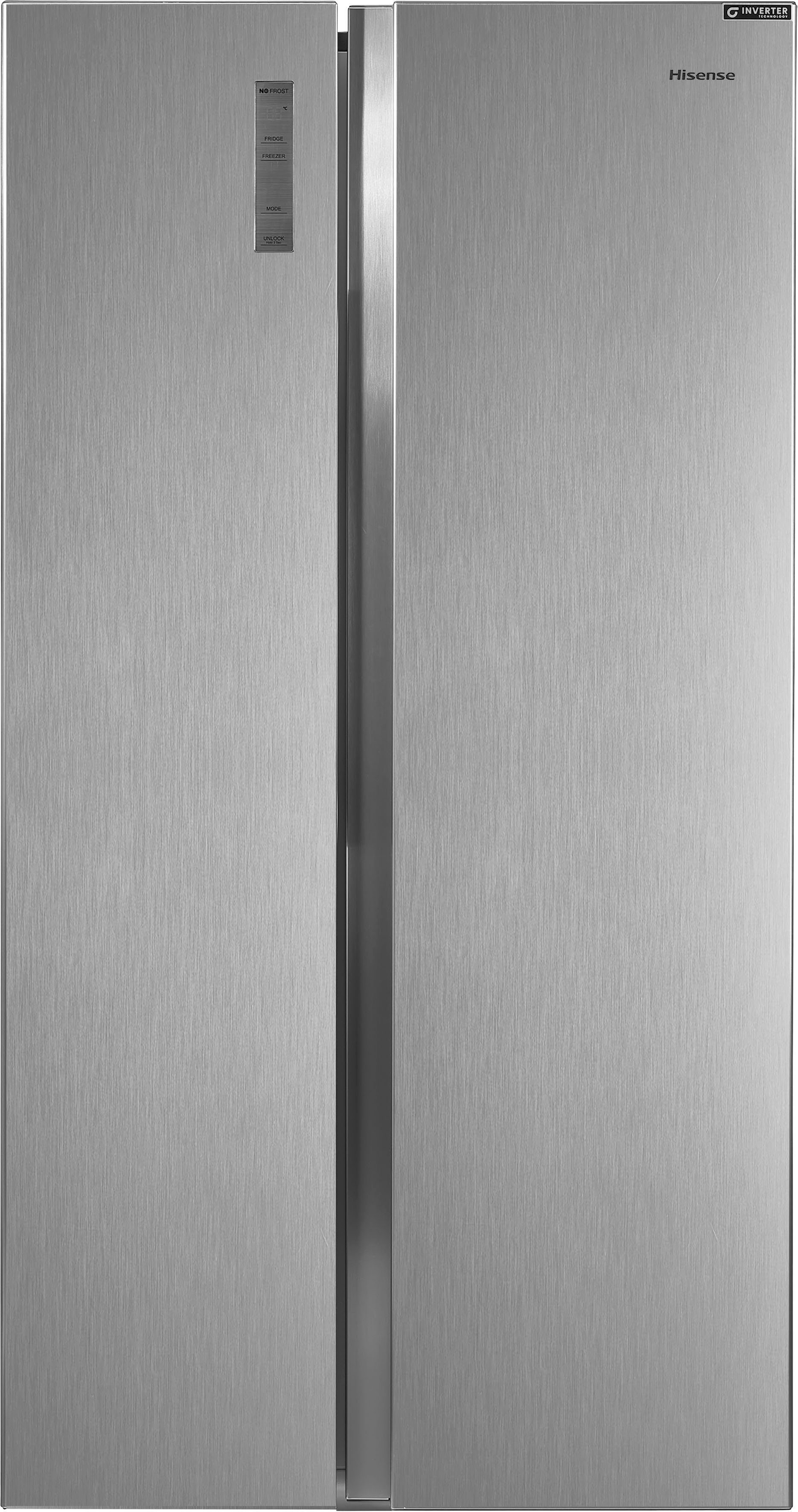 Side-by-Side hoch, Hisense cm 91 breit cm RS677N4ACC, grau 178,6