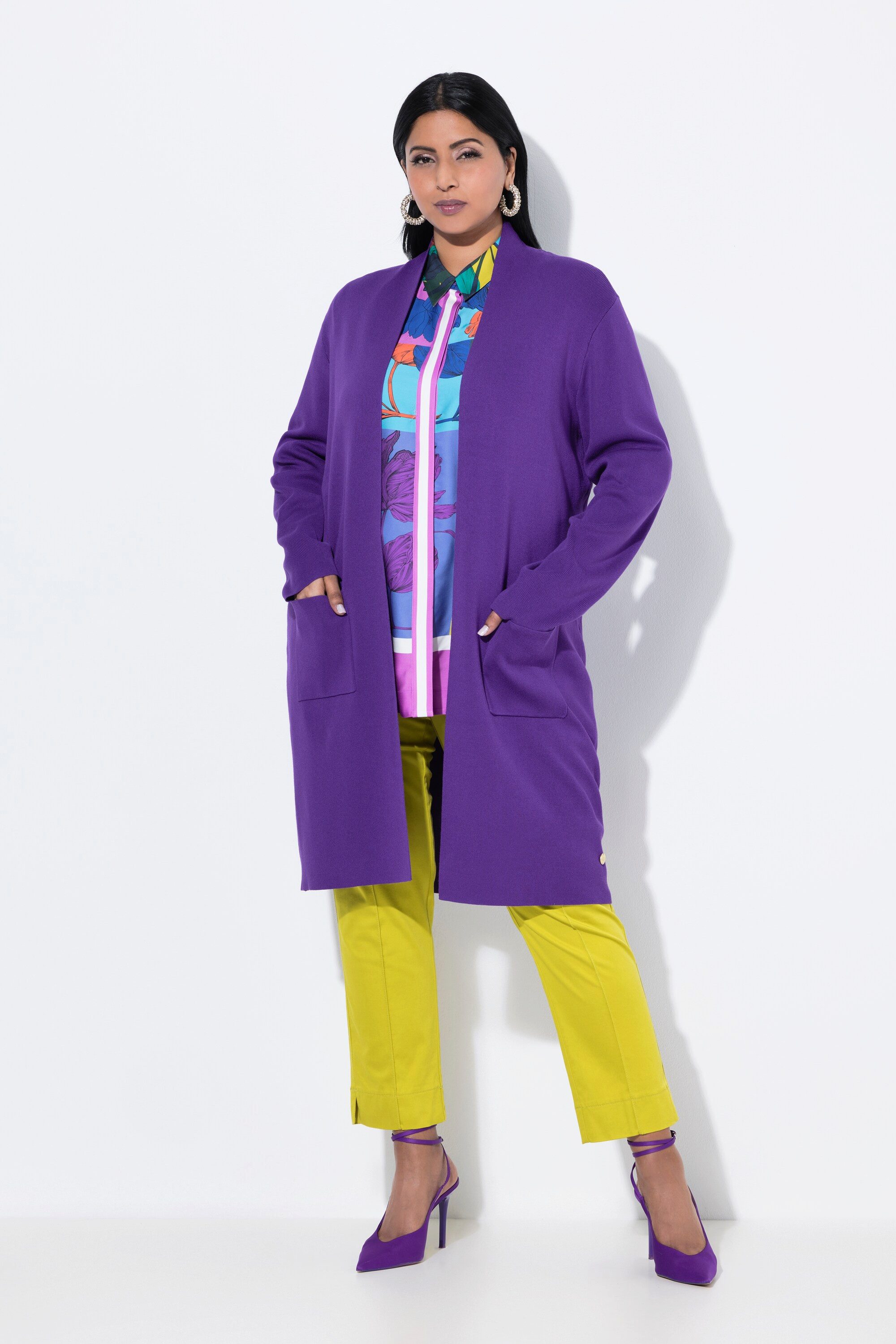 Ulla Popken Langjacke Strickjacke lange offene günstig online kaufen